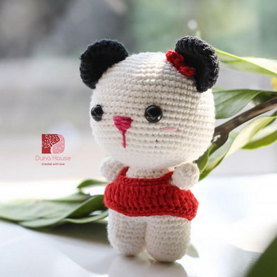 Shop thú len treo chìa khoá, móc khóa, gấu bông nhỏ móc, đan bằng len amigurumi nhồi bông handmade 39