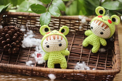Shop thú len treo chìa khoá, móc khóa, gấu bông nhỏ móc, đan bằng len amigurumi nhồi bông handmade 66