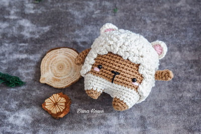 Shop thú len treo chìa khoá, móc khóa, gấu bông nhỏ móc, đan bằng len amigurumi nhồi bông handmade 4