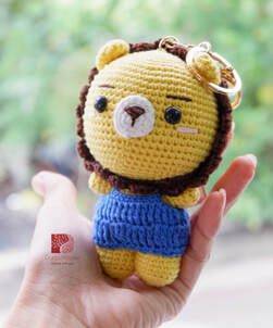 Shop thú len treo chìa khoá, móc khóa, gấu bông nhỏ móc, đan bằng len amigurumi nhồi bông handmade 40
