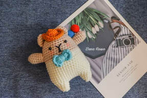 Shop thú len treo chìa khoá, móc khóa, gấu bông nhỏ móc, đan bằng len amigurumi nhồi bông handmade 2