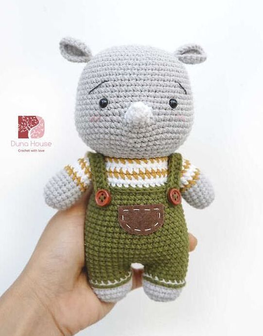 Bán thú bông handmade móc đan bằng len an toàn cho bé ôm ru ngủ 52